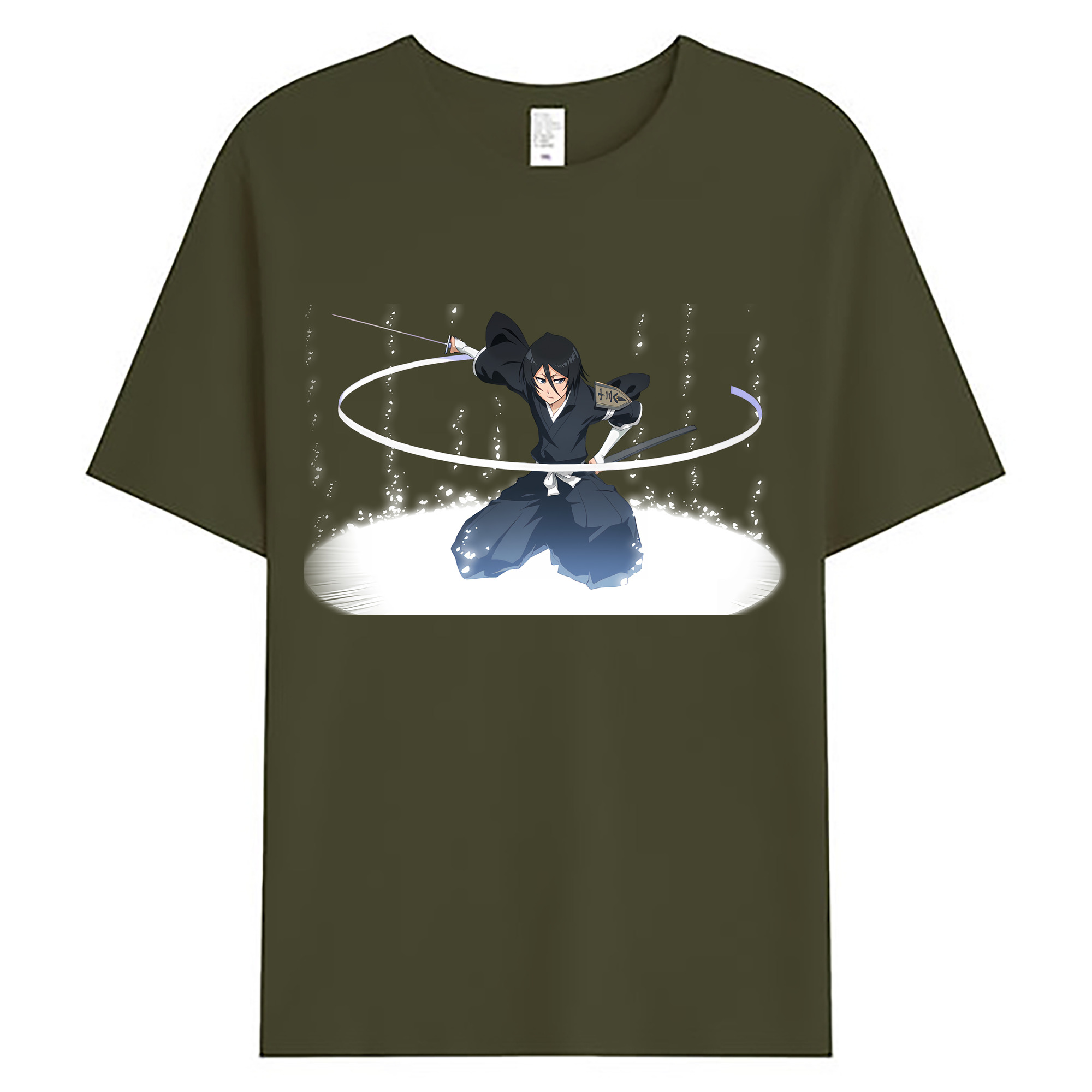 （画像用） ブリーチ 朽木ルキア BLEACH Kuchiki Rukia 綿100％ メンズ半袖Tシャツ｜肌触りやわらか＆通気性